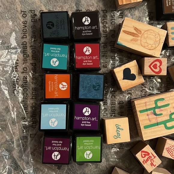 Woodblock crafting Stamps and stamping pads - Picture 3 of 3